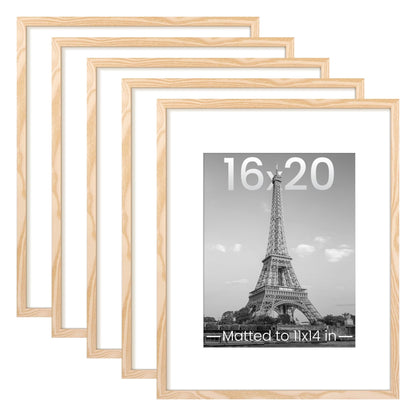 upsimples 8x10 Picture Frames, Gallery Wall Frames Set of 5, Black