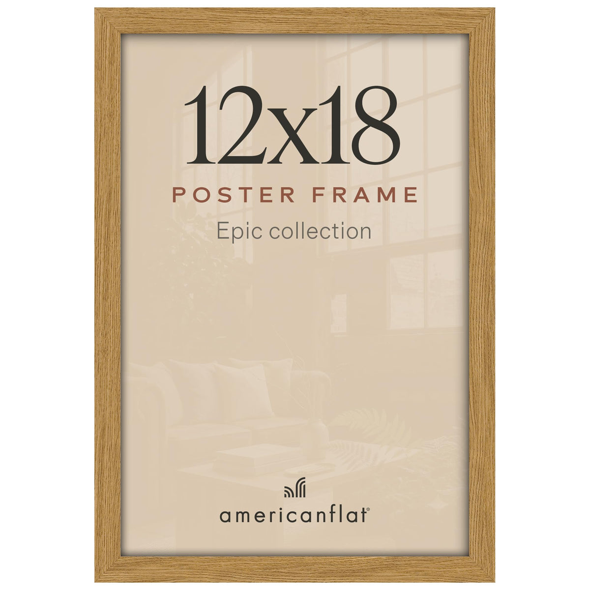 Americanflat 16x20 Poster Frame - Engineered Wood - Black