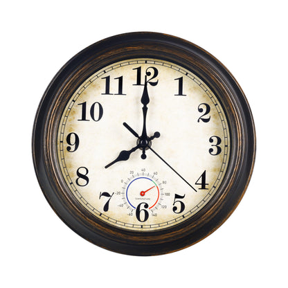 Wall Clock Battery Operated Silent Small Rustic Wall Clocks for Kitchen Bathroom Bedroom 8 Inch Blue