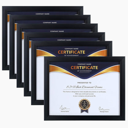ELSKER&HOME 8.5x11 Picture Frame Certificate Document Frame 6 Pack Glass