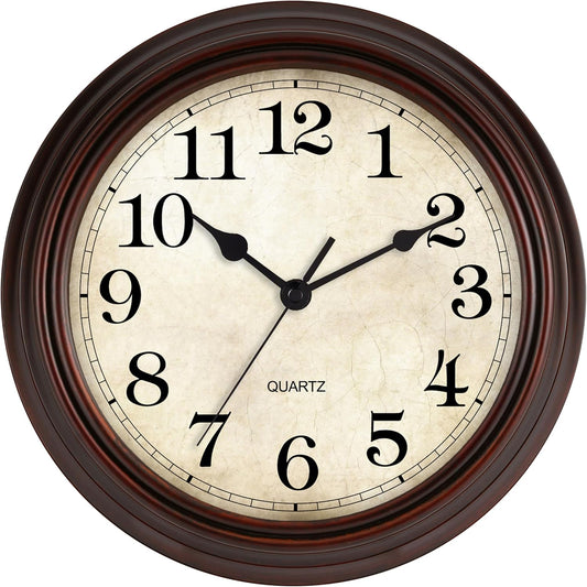Wall Clock 12 Inch Vintage Decorative Battery Operated Silent