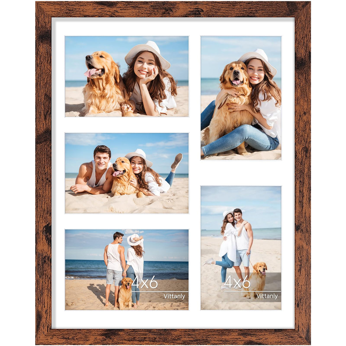 Vittanly 11x14 Collage Picture Frame for Wall Mounting, Black