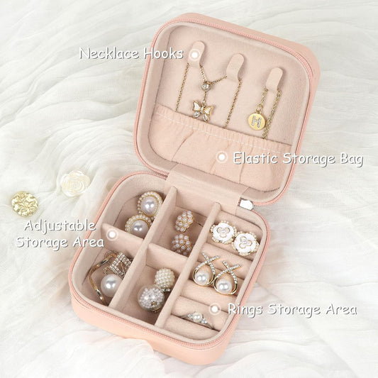 MFXIP Travel Jewelry Case Small Jewelry Box Jewelry Organizer Storage Case