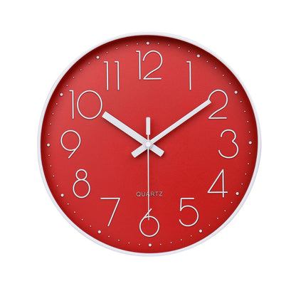 jomparis Wall Clock 12 Inch Non-Ticking Silent Battery Operated Round Wall Clock Modern Elegant Simple Style Clock for Home Office Kitchen Bedroom Living Room