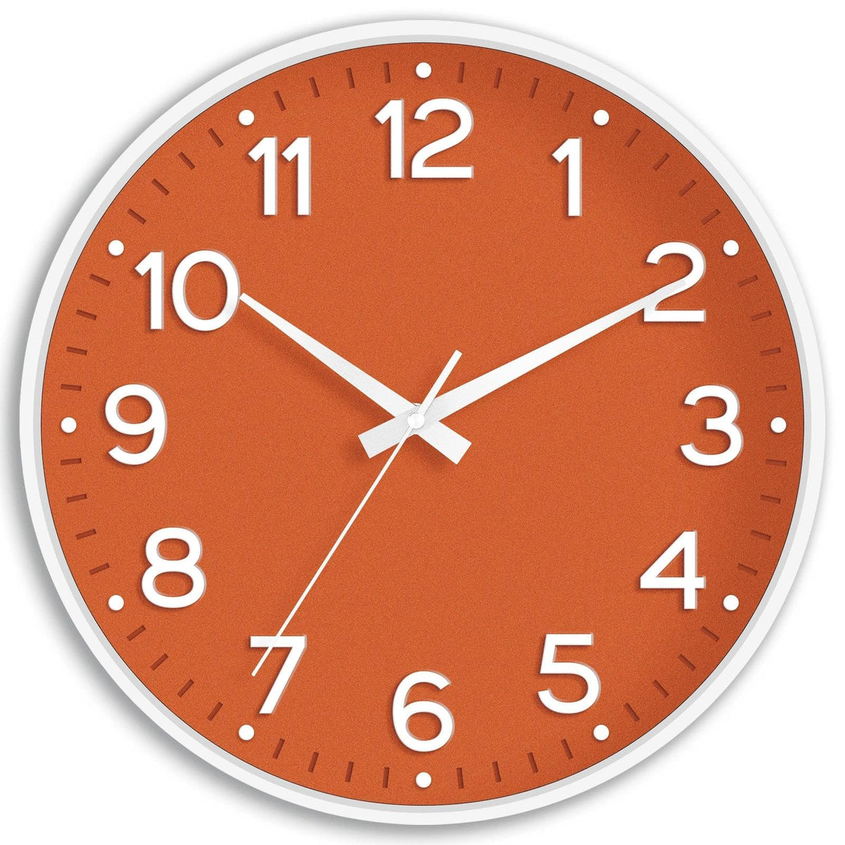 Roymnie 14 Inch Wall Clock Battery Operated Silent Non Ticking Green Analog