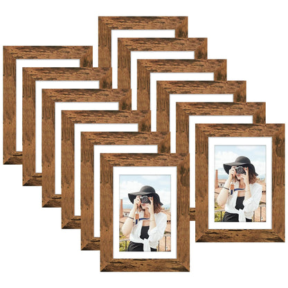 Picrit 8x10 Picture Frame Set of 12, Modern Gallery Wall Frames, Black