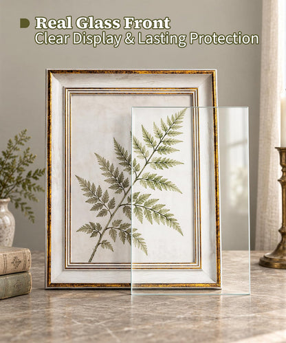 Afuly Vintage 8x10 Picture Frame Antique White Gold Photo Frame