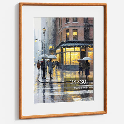 11x14 Picture Frame, Walnut Wooden Picture Frames for Wall Matted 8x10