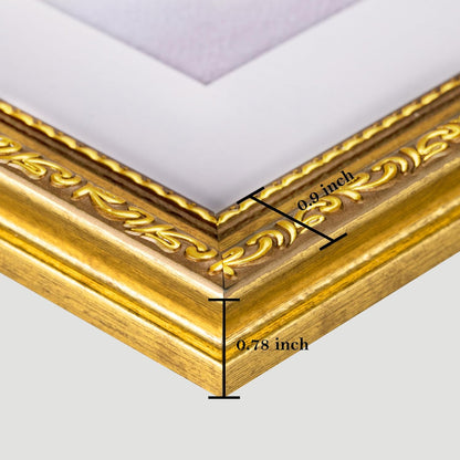 eletecpro 8x10 Vintage Picture Frame, Glass Cover, Gold, 4-Pack