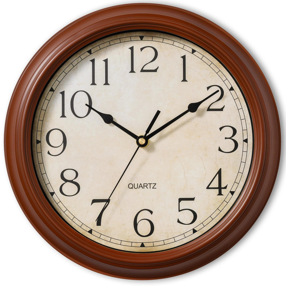 KECYET 8.5" Wall Clock with Thermometers Vintage Silent Battery Operated