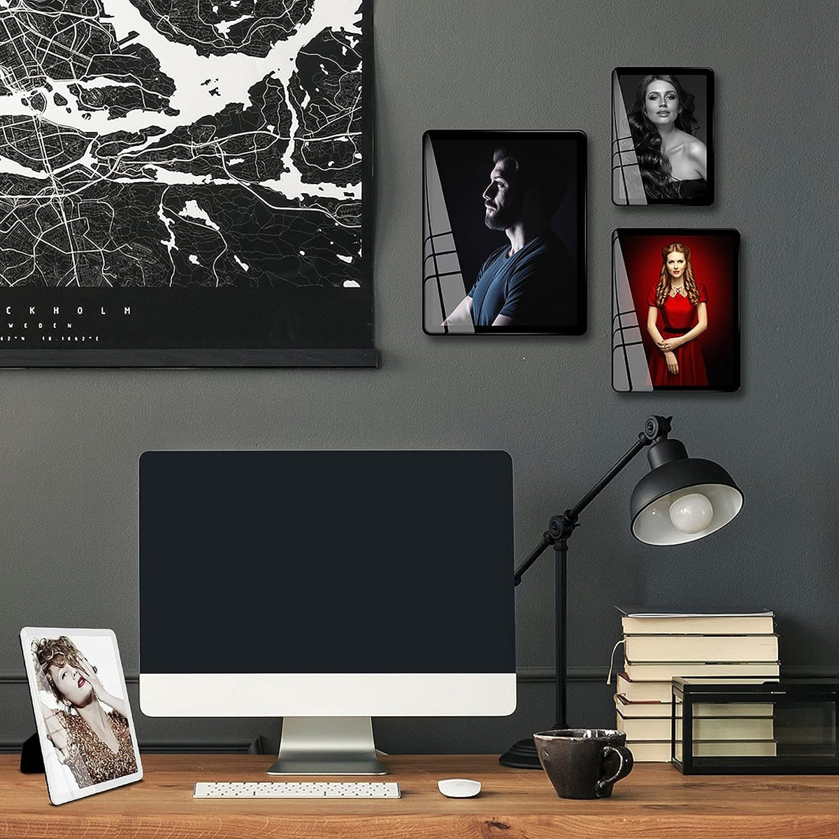 Bluesun 8x10 Picture Frame Black Standing can be Vertical and Horizontal - Real Glass Frames, Cool 8×10 Photo Frame, Wall Frames Gifts for Men Boyfriend Dad Boss and Loved Ones(8x10, Black)