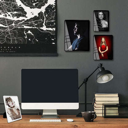 Bluesun 8x10 Picture Frame Black Standing can be Vertical and Horizontal - Real Glass Frames, Cool 8×10 Photo Frame, Wall Frames Gifts for Men Boyfriend Dad Boss and Loved Ones(8x10, Black)