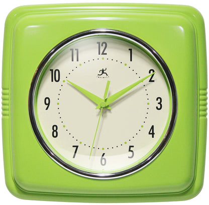 Infinity Instruments Retro Wall Clock for Living Room – Silent