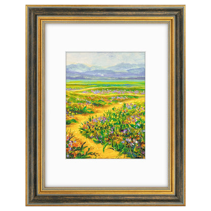 Golden State Art,8x10 Ornate Picture Frame Holds 5x7 Photo,Green Gold