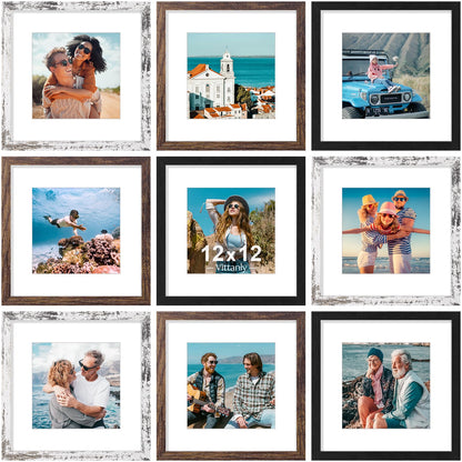 Vittanly 8x10 Picture Frames Set of 9 for Wall or Tabletop Display, Black