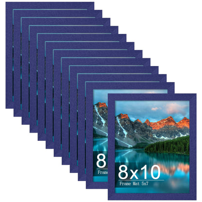 Picrit 8x10 Picture Frame Set of 12, Modern Gallery Wall Frames, Black