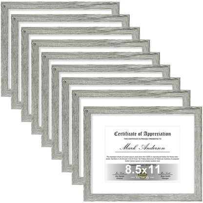 Vittanly 8x10 Picture Frames Set of 9 for Wall or Tabletop Display, Black