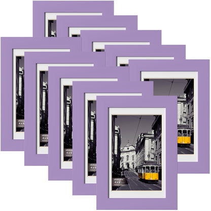eletecpro 8x10 Picture Frames, Acrylic Cover, Black, Set of 10