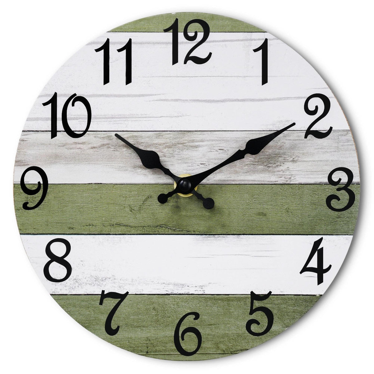 CHYLIN Wall Clock Non-Ticking Battery Operated Silent Rustic Coastal