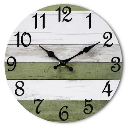CHYLIN Wall Clock Non-Ticking Battery Operated Silent Rustic Coastal