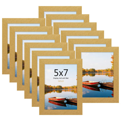 Picrit 8x10 Picture Frame Set of 12, Modern Gallery Wall Frames, Black