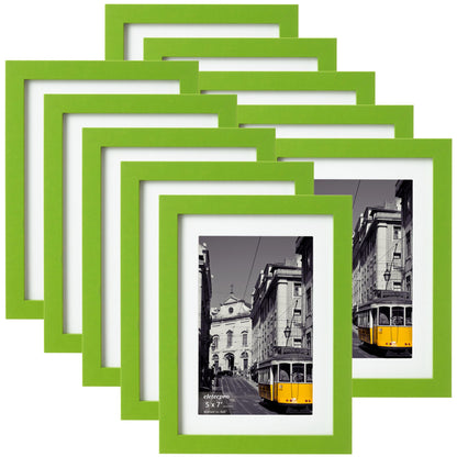 eletecpro 8x10 Picture Frames, Acrylic Cover, Black, Set of 10