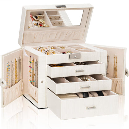 AKOZLIN 4-Tier Jewelry Box 3 Drawers Jewelry Storage Organizer for Women