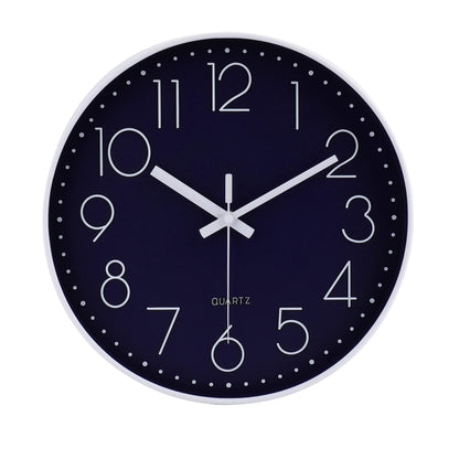 jomparis Wall Clock 12 Inch Non-Ticking Silent Battery Operated Round Wall Clock Modern Elegant Simple Style Clock for Home Office Kitchen Bedroom Living Room