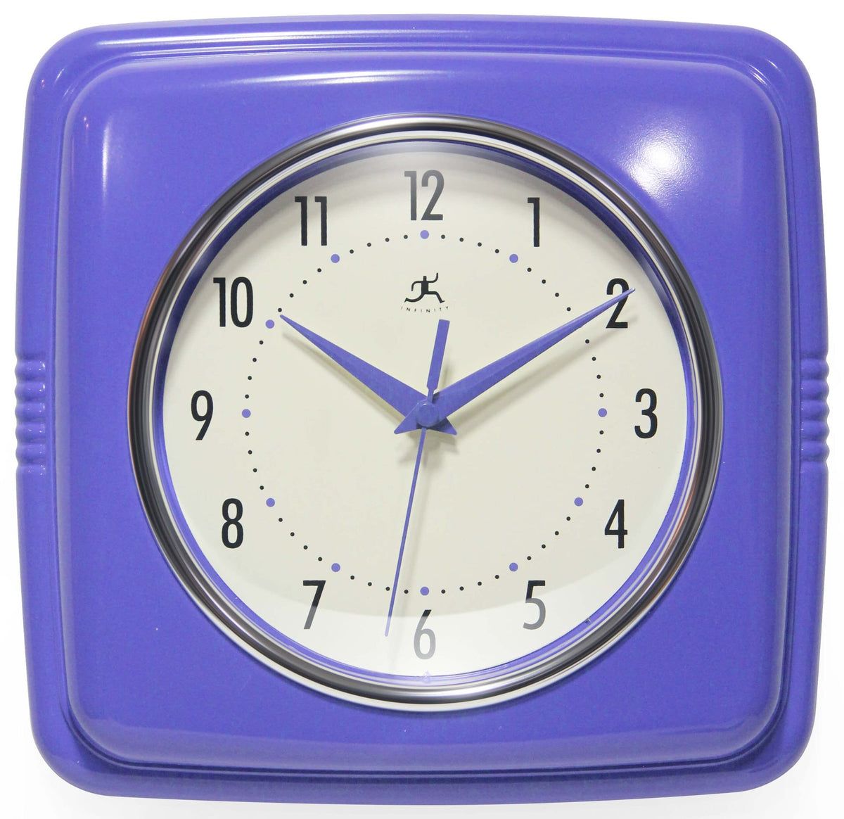 Infinity Instruments Retro Wall Clock for Living Room – Silent