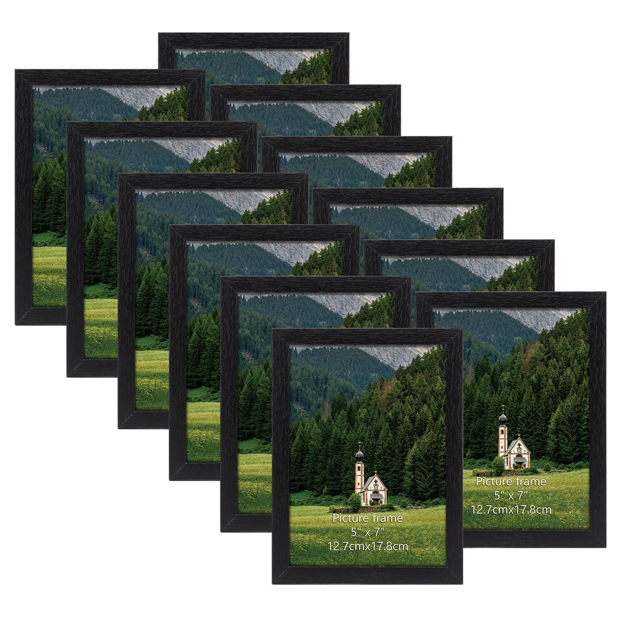 HORLIMER 8x10 Picture Frame Set of 15, Black Picture Frames Display 8 by 10 Photo for Wall or Tabletop