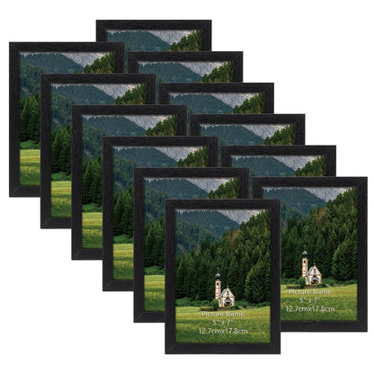 HORLIMER 8x10 Picture Frame Set of 15, Black Picture Frames Display 8 by 10 Photo for Wall or Tabletop