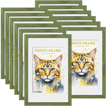 Picrit 8x10 Picture Frame Set of 12, Modern Gallery Wall Frames, Black