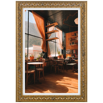 Golden State Art 11x14 Bronze Photo Frame White Mat for 8x10 Real Glass