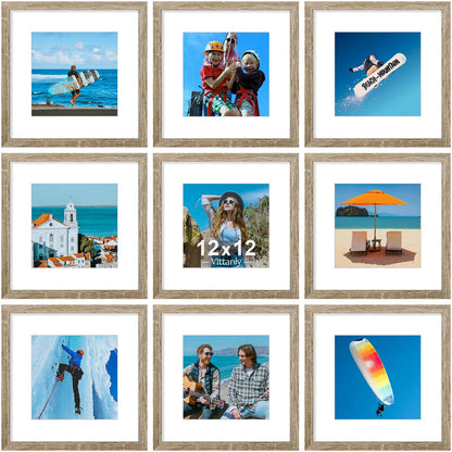 Vittanly 8x10 Picture Frames Set of 9 for Wall or Tabletop Display, Black
