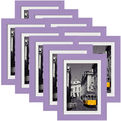 eletecpro 8x10 Picture Frames, Acrylic Cover, Black, Set of 10