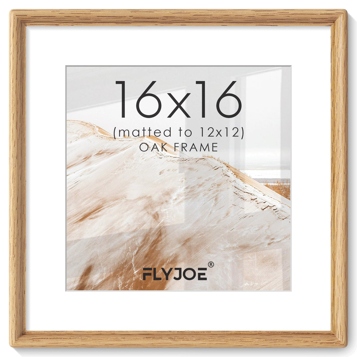 FLYJOE 11x14 Picture Frame, Solid Walnut Wood Frame with Mat for 8x10 Photo