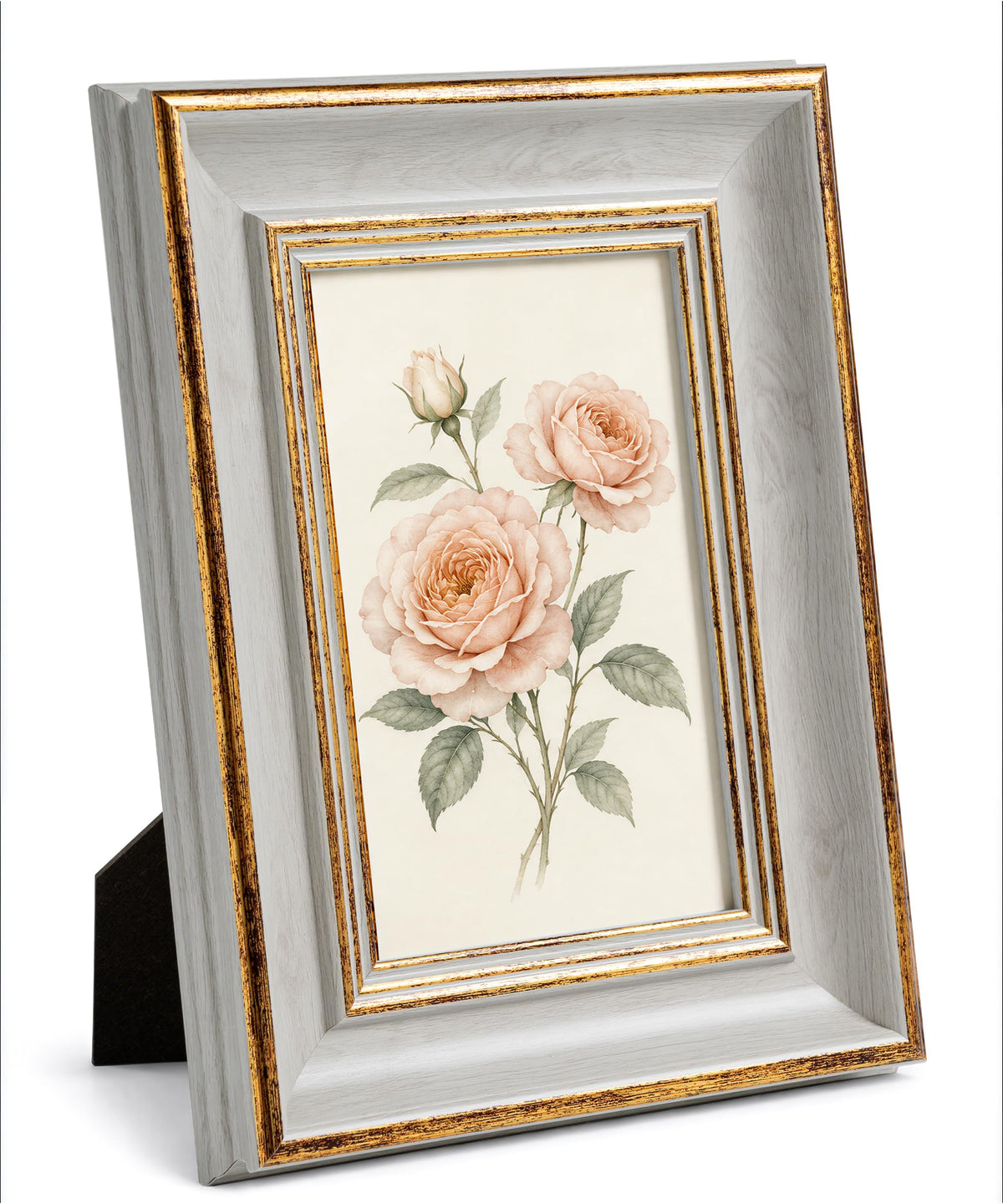 Afuly Vintage 8x10 Picture Frame Antique White Gold Photo Frame