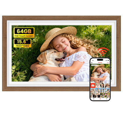 64GB 15.6" Frameo Digital Picture Frame WiFi, Large Electronic Photo Frames