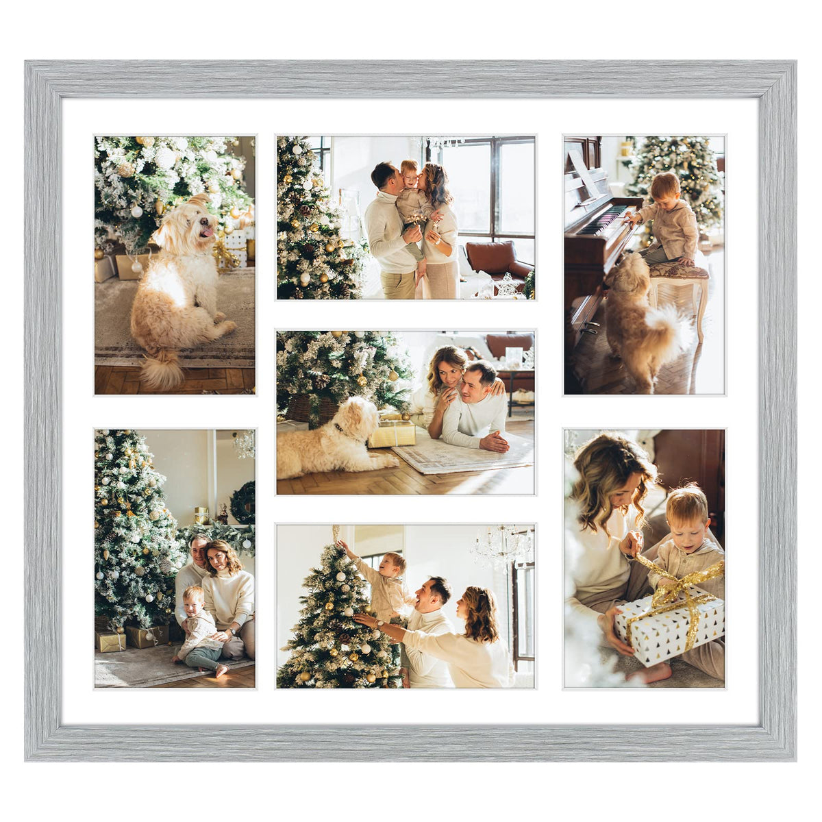 Golden State Art 9-Openings 4x6 Wood Collage Picture Frame Black
