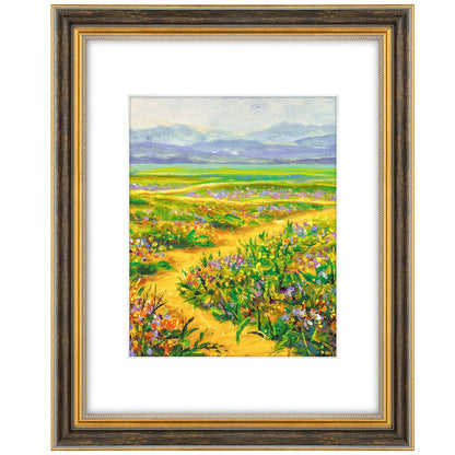 Golden State Art,11x14 Ornate Picture Frame Holds 8x10 Photo,Green Gold
