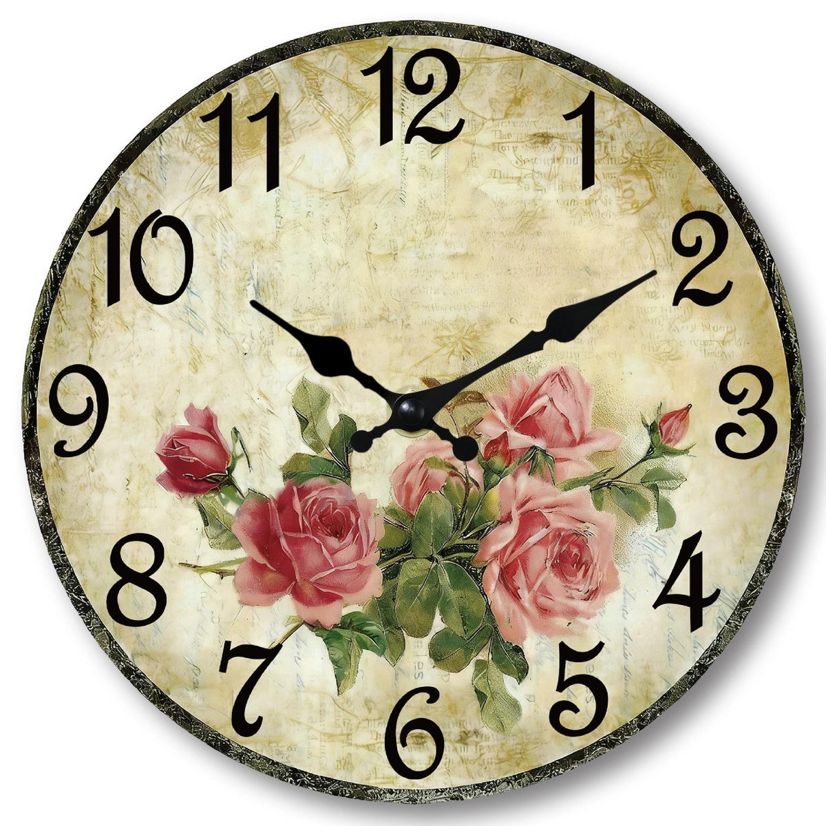 CHYLIN Wall Clock Non-Ticking Battery Operated Silent Rustic Coastal