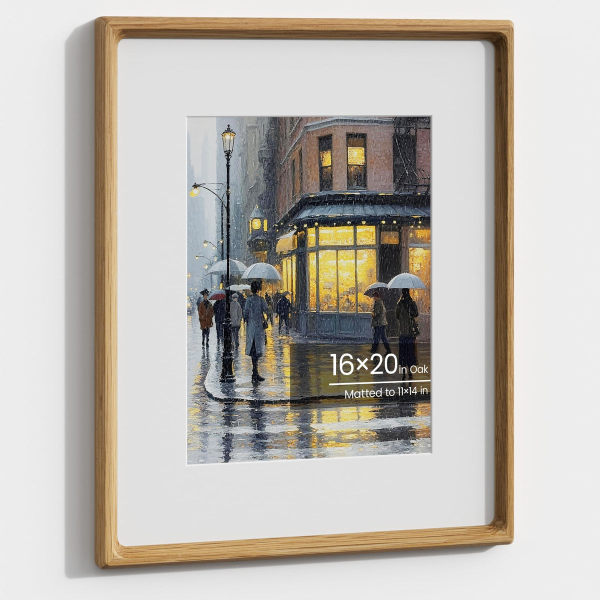 11x14 Picture Frame, Walnut Wooden Picture Frames for Wall Matted 8x10