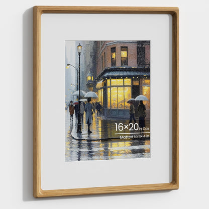 11x14 Picture Frame, Walnut Wooden Picture Frames for Wall Matted 8x10