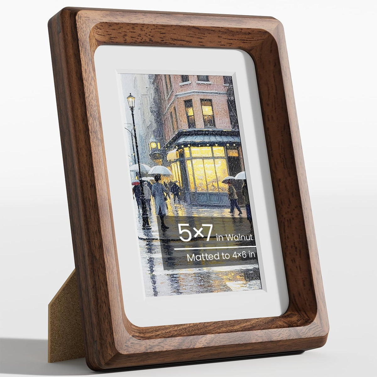 11x14 Picture Frame, Walnut Wooden Picture Frames for Wall Matted 8x10