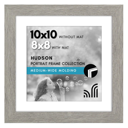 Americanflat 22x28 Poster Frame - Matted to 18x24 - Engineered Wood - Black