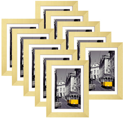 eletecpro 8x10 Picture Frames, Acrylic Cover, Black, Set of 10