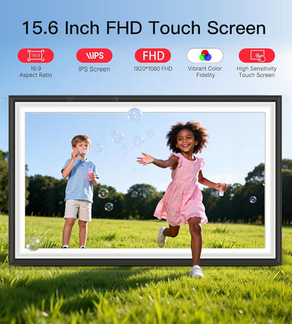 64GB Frameo 15.6" Digital Picture Frame WiFi, Large Electronic Photo Frames