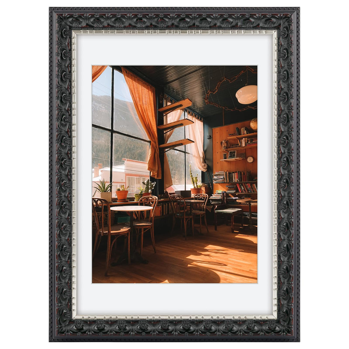 Golden State Art 11x14 Bronze Photo Frame White Mat for 8x10 Real Glass