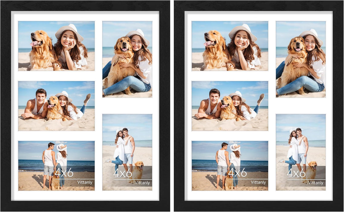 Vittanly 11x14 Collage Picture Frame for Wall Mounting, Black