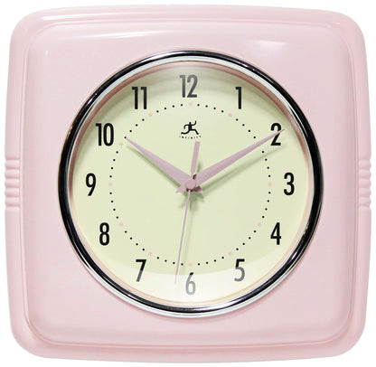 Infinity Instruments Retro Wall Clock for Living Room – Silent